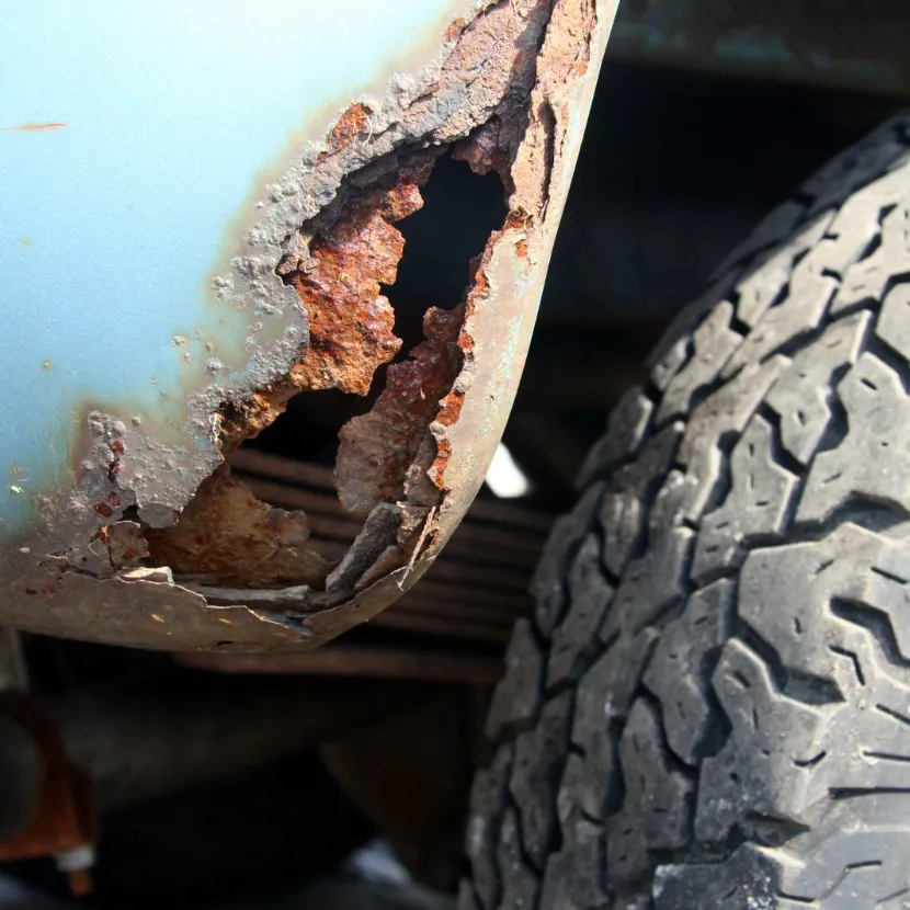 Rusty patch on car