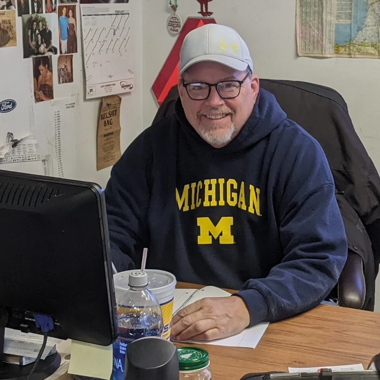 Todd sitting at desk